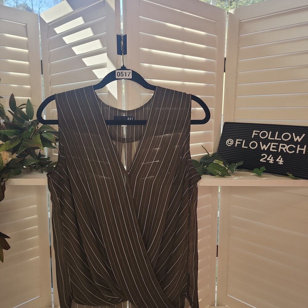 KUR FROM THE CLOTH MED GREEN BLOUSE MED WN